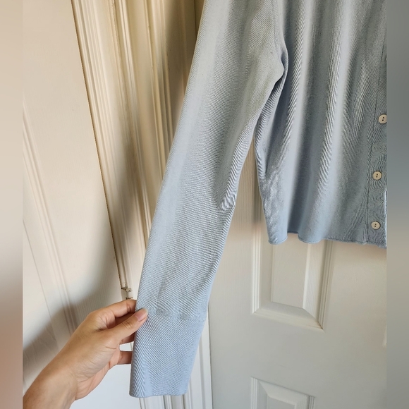 Re/done Hanes 50’s Cropped Buttoned Cardigan Long Sleeve Size Small - Picture 4 of 8